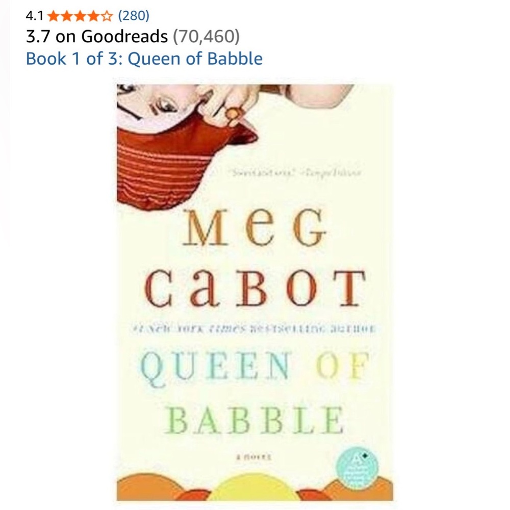 BOOK - Queen of Babble by Meg Cabot (book #1)